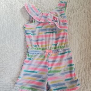 Colorful Romper with Ruffle Detail